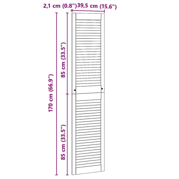 Luonnollinen kaapin ovi 140.5 x 2.1 x 49.5 cm Täysi mänty
