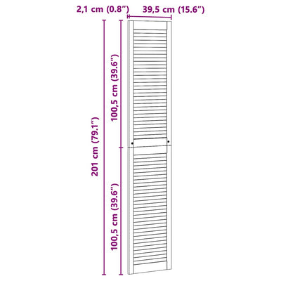 Luonnollinen kaapin ovi Bain 140.5x2.1x49.5cm (mänty)
