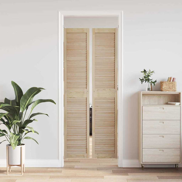 Kaapin ovi 2 kpl ovella luonnollinen 140,5 x 2 x 59,5 cm