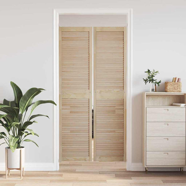 Luonnollinen kaapin ovi ovella 2 kpl 140,5 x 2 x 59,5 cm