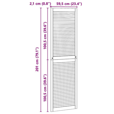 Luonnollinen kaapin ovi Diodor 140.5x2.1x49.5cm (mänty)