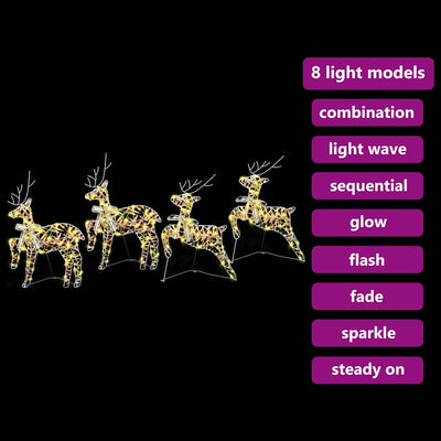 Monivärinen led-joulupeurat Bellamy 64x42x15cm (4 pcs pet)
