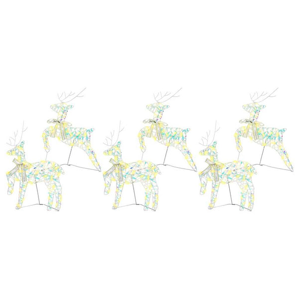 LED Porot 6 kpl 180 LEDiä Monivärinen 44 x 18 x 65,5 cm PET