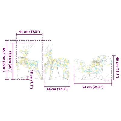 Monivärinen led-joulupeurat Aditya 40 LED-valoilla (5 pcs pet)