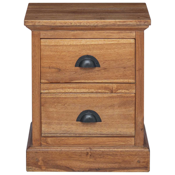 Yöpöytä laatikon kanssa Luonnollinen 40 x 30 x 50 cm Tiikkipuu