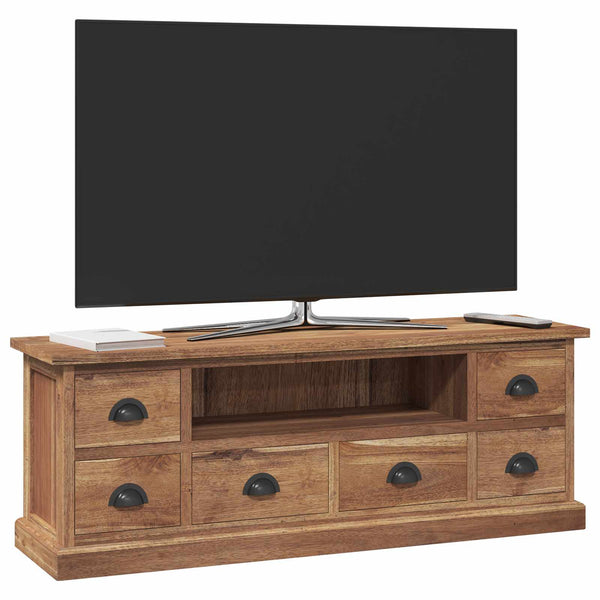 TV-teline laatikon kanssa Ruskea 110 x 30 x 40 cm Tiikkipuu