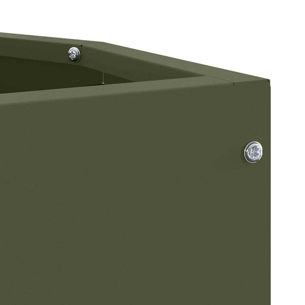 Kulmapenkin Ruukku Oliivinvihreä 30 x 30 x 35 cm Teräs