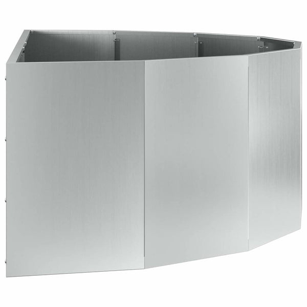 Kukkalaatikko Hopea 120 x 60 x 35 cm Galvanoitu teräs