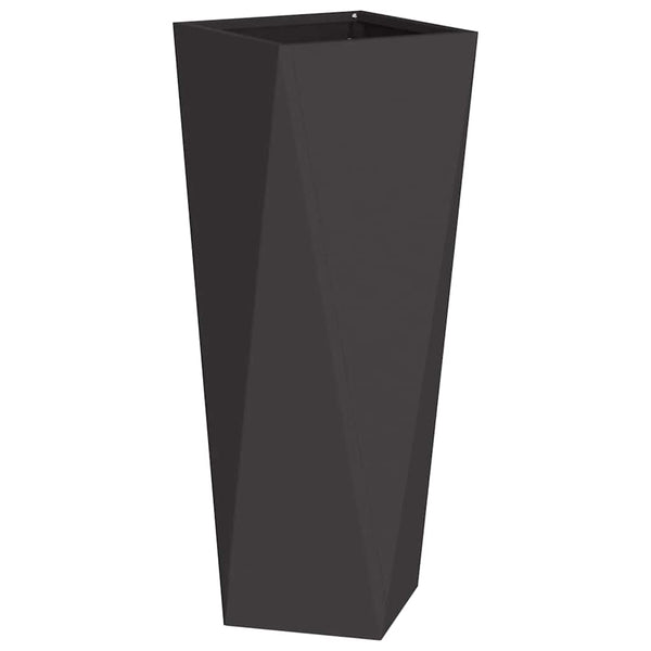 Kukkalaatikko 2 kpl Musta 30 x 30 x 75 cm Teräs