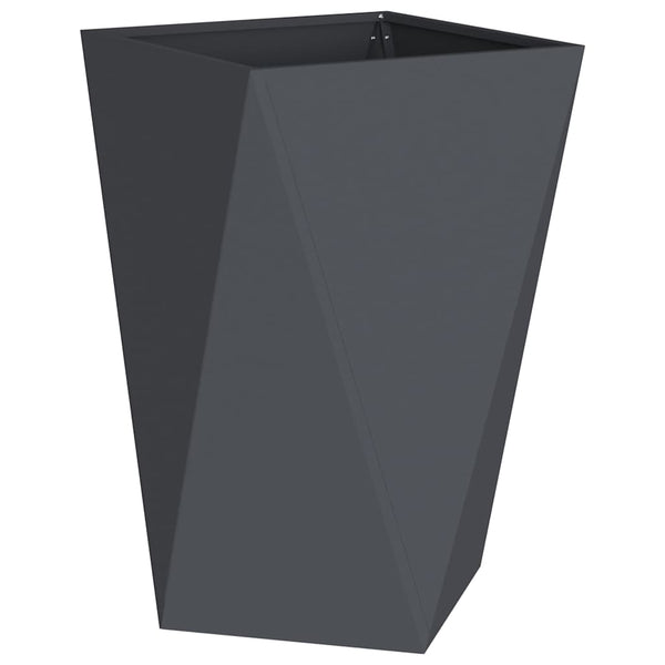 Kukkalaatikko 2 kpl Antrasiitti 50 x 50 x 75 cm Teräs