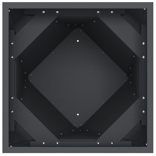 Kukkalaatikko 2 kpl Antrasiitti 50 x 50 x 75 cm Teräs