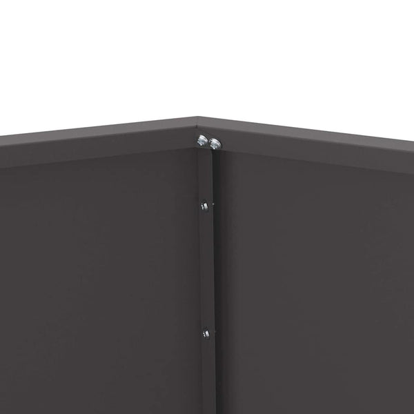 Kukkalaatikko 2 kpl Musta 100 x 100 x 80 cm Teräs