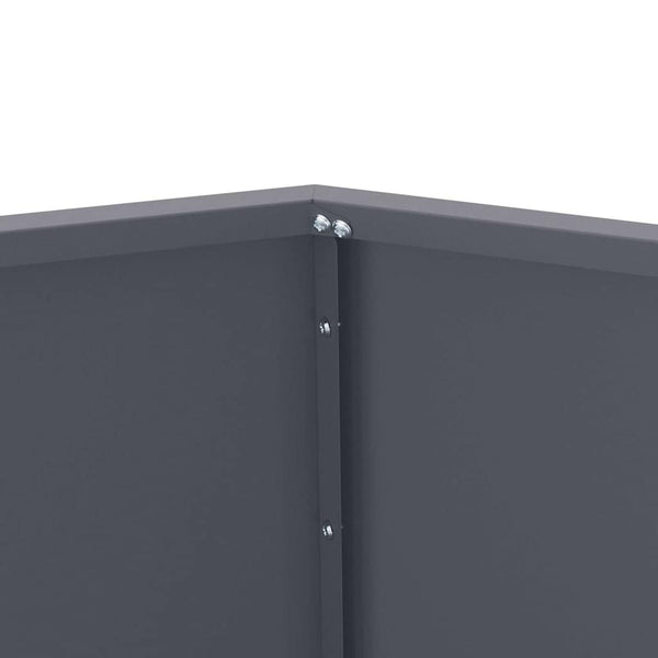 Kukkalaatikko 2 kpl Antrasiitti 100 x 100 x 80 cm Teräs