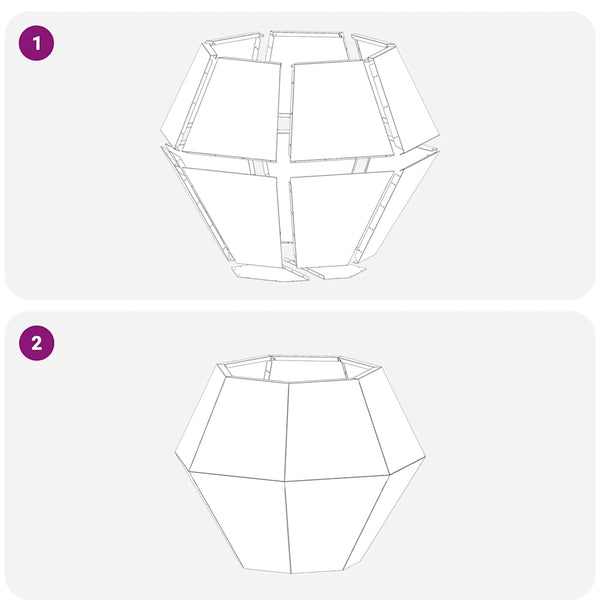 Kukkalaatikko 2 kpl Musta 75 x 75 x 60 cm Teräs