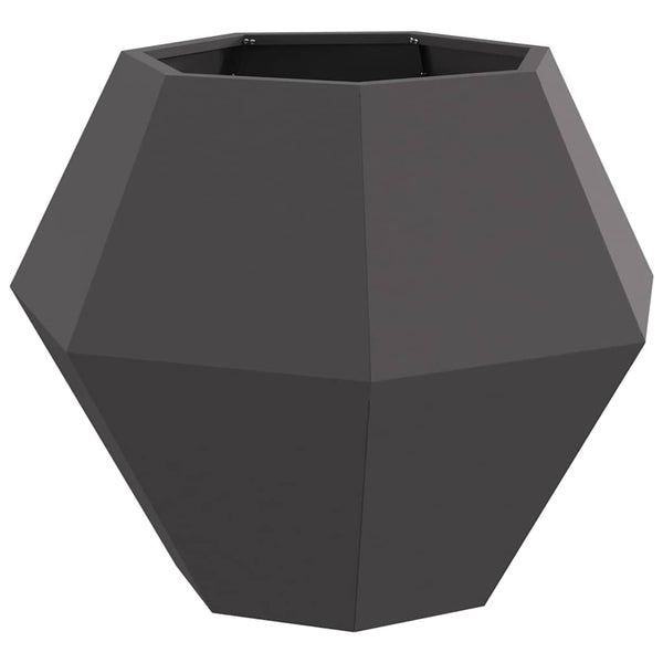 Kukkalaatikko 2 kpl Musta 75 x 75 x 60 cm Teräs