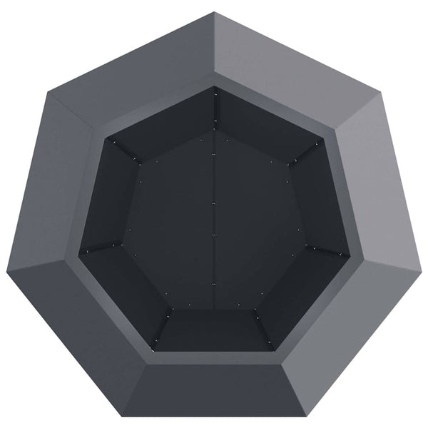 Kukkalaatikko 2 kpl Antrasiitti 75 x 75 x 60 cm Teräs