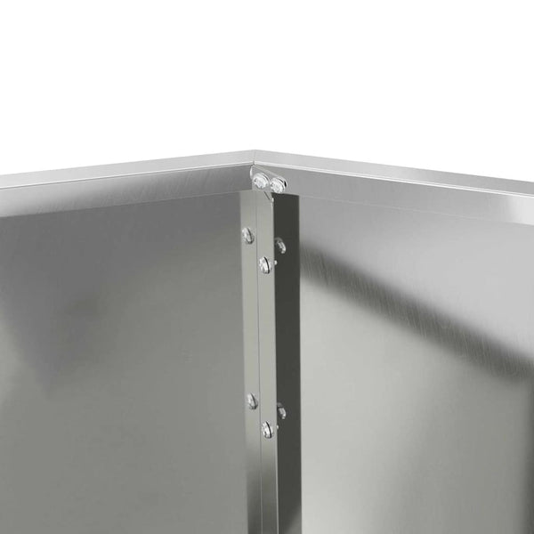 Kukkalaatikko 2 kpl Hopea 75 x 75 x 60 cm Galvanoitu teräs