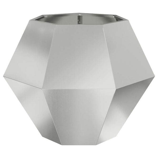 Kukkalaatikko 2 kpl Hopea 75 x 75 x 60 cm Galvanoitu teräs