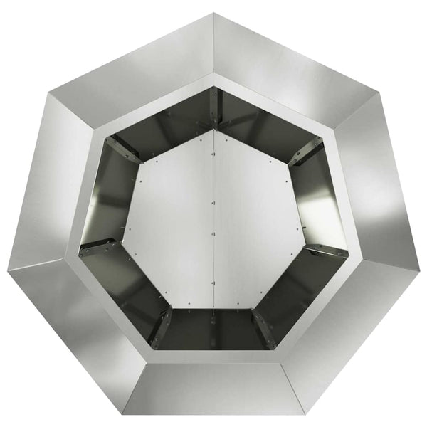 Kukkalaatikko 2 kpl Hopea 75 x 75 x 60 cm Galvanoitu teräs