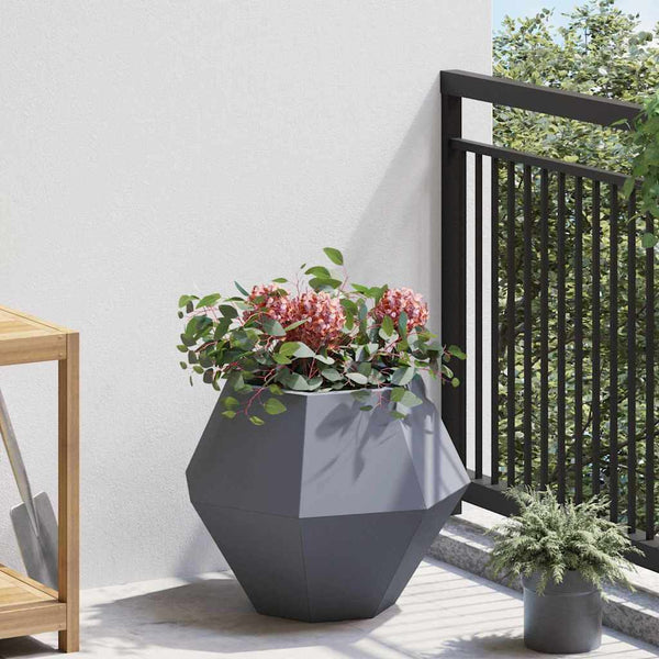 Kukkalaatikko 2 kpl Antrasiitti 50 x 50 x 40 cm Teräs