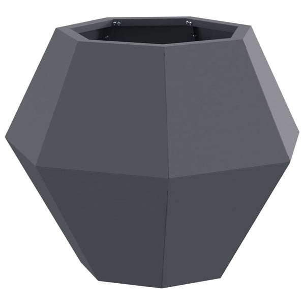 Kukkalaatikko 2 kpl Antrasiitti 50 x 50 x 40 cm Teräs