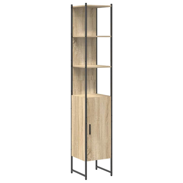 Kylpyhuonekalustesetti 4 kpl Sonoman tammi 33 x 33 x 185,5 cm