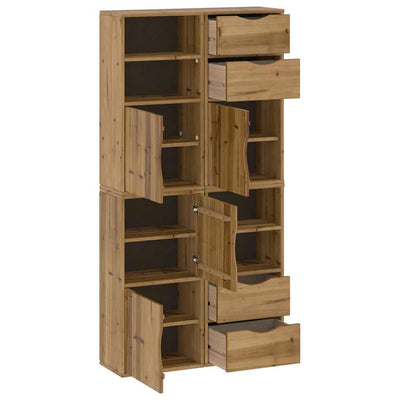 Sivukaapit 4 kpl ODDA, 40x24x79 cm massiivipuu mänty