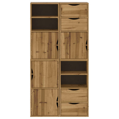 Sivukaapit 4 kpl ODDA, 40x24x79 cm massiivipuu mänty