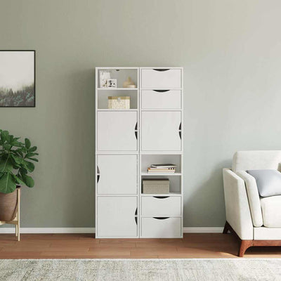 Sivukaapit 4 kpl ODDA, valkoinen, 40x24x79 cm massiivipuu mänty