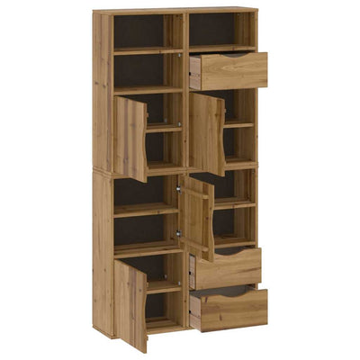 Sivukaapit 4 kpl ODDA, 40x24x79 cm massiivipuu mänty