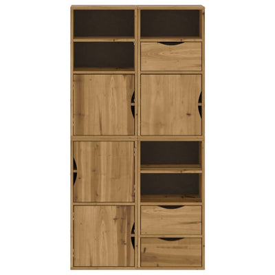 Sivukaapit 4 kpl ODDA, 40x24x79 cm massiivipuu mänty