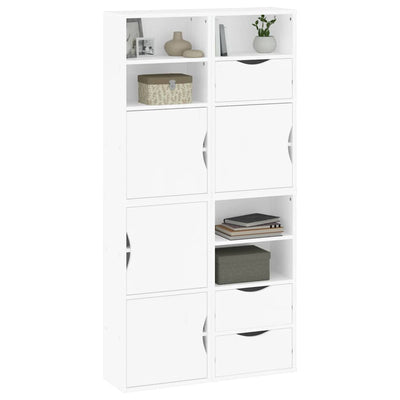 Sivukaapit 4 kpl ODDA, valkoinen, 40x24x79 cm massiivipuu mänty