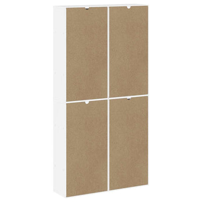 Sivukaapit 4 kpl ODDA, valkoinen, 40x24x79 cm massiivipuu mänty