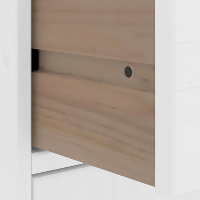 Sivukaapit 6 kpl ODDA, valkoinen, 40x24x79 cm massiivipuu mänty