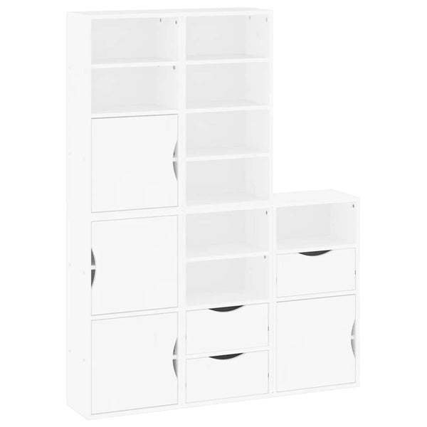 Sivukaapit 5 kpl ODDA, valkoinen, 40x24x79 cm massiivipuu mänty