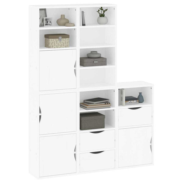 Sivukaapit 5 kpl ODDA, valkoinen, 40x24x79 cm massiivipuu mänty