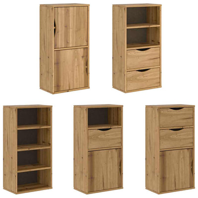 Sivukaapit 5 kpl ODDA, 40x24x79 cm massiivipuu mänty