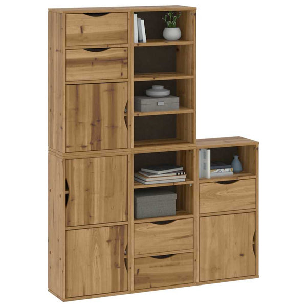 Sivukaapit 5 kpl ODDA, 40x24x79 cm massiivipuu mänty