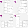 Sivukaapit 5 kpl ODDA, 40x24x79 cm massiivipuu mänty