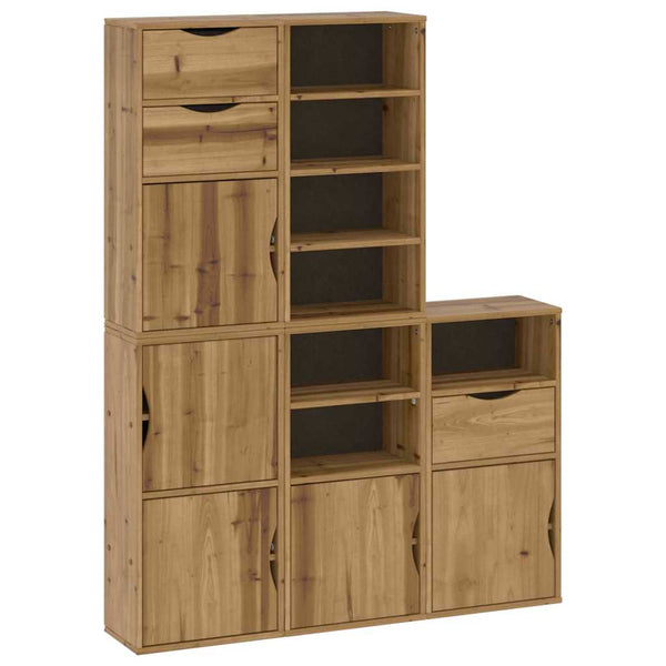 Sivukaapit 5 kpl ODDA, 40x24x79 cm massiivipuu mänty