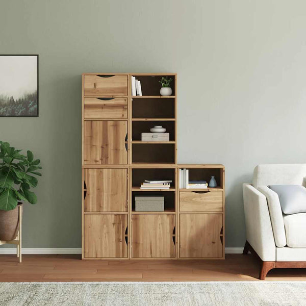 Sivukaapit 5 kpl ODDA, 40x24x79 cm massiivipuu mänty