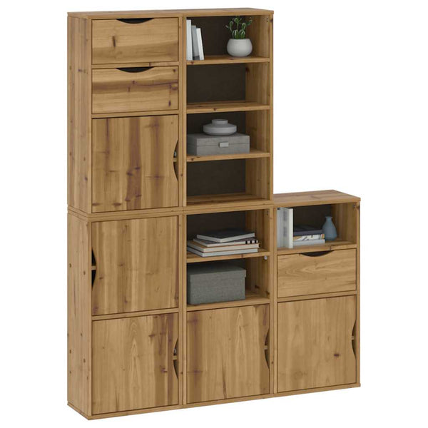 Sivukaapit 5 kpl ODDA, 40x24x79 cm massiivipuu mänty