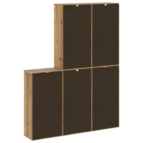 Sivukaapit 5 kpl ODDA, 40x24x79 cm massiivipuu mänty