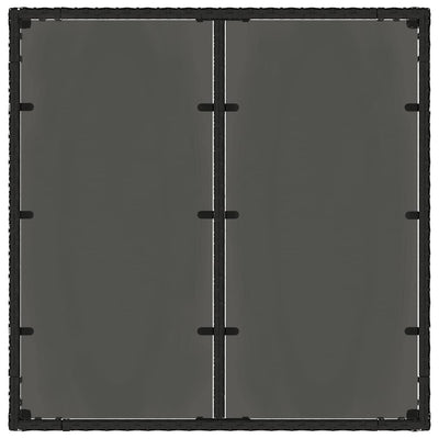 Musta piharuokailu setti Racean 90x90x75cm (3 pcs polyrottinki)