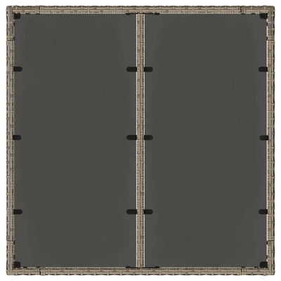 Harmaa piharuokailu setti Gerri 90x90x75cm (5 pcs polyrottinki)