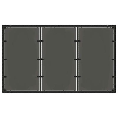 Musta piharuokailu setti Arjuca 150x90x75cm (7 pcs polyrottinki)