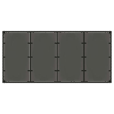 Musta piharuokailu setti Suntenica 190x90x75cm (7 pcs polyrottinki)