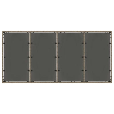 Harmaa piharuokailu setti Celik 190x90x75cm (9 pcs polyrottinki)