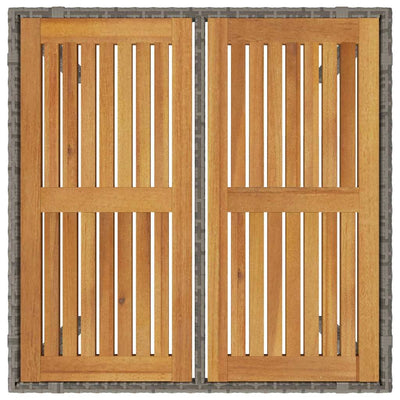 Harmaa piharuokailu setti Nania 90x90x75cm (3 pcs polyrottinki)