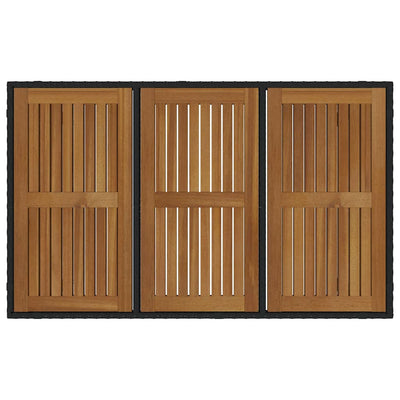 Musta ja puu piharuokailu setti Maxime 150x90x75cm (5 pcs)